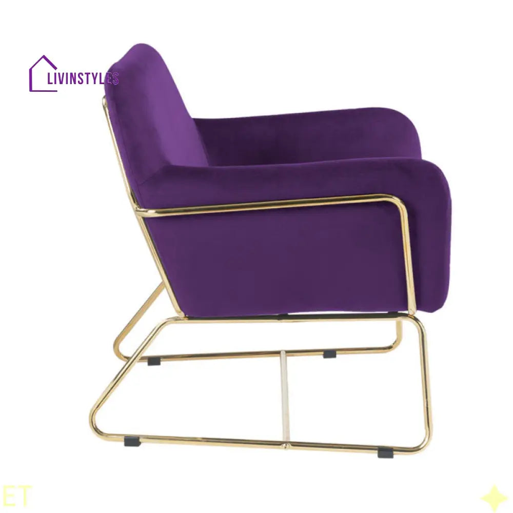 Eshani Metal and Fabric Arm Chair | Living Room Chair | Lounge Chair