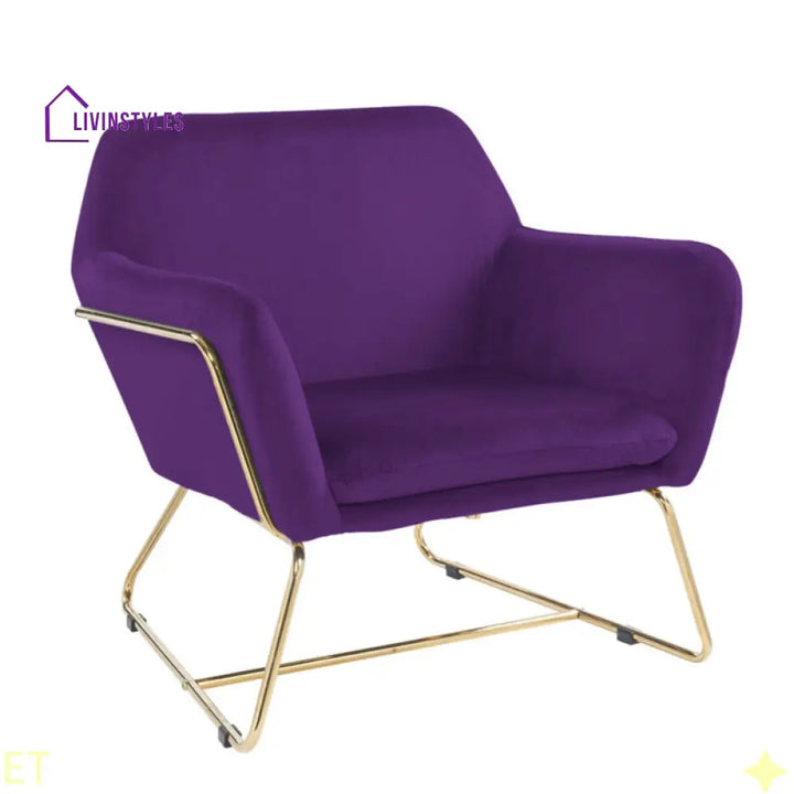 Eshani Metal and Fabric Arm Chair | Living Room Chair | Lounge Chair