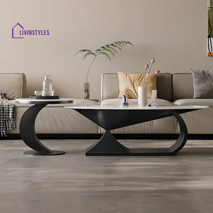 Eshani Stainless Steel Frame Coffee Table for Living Room