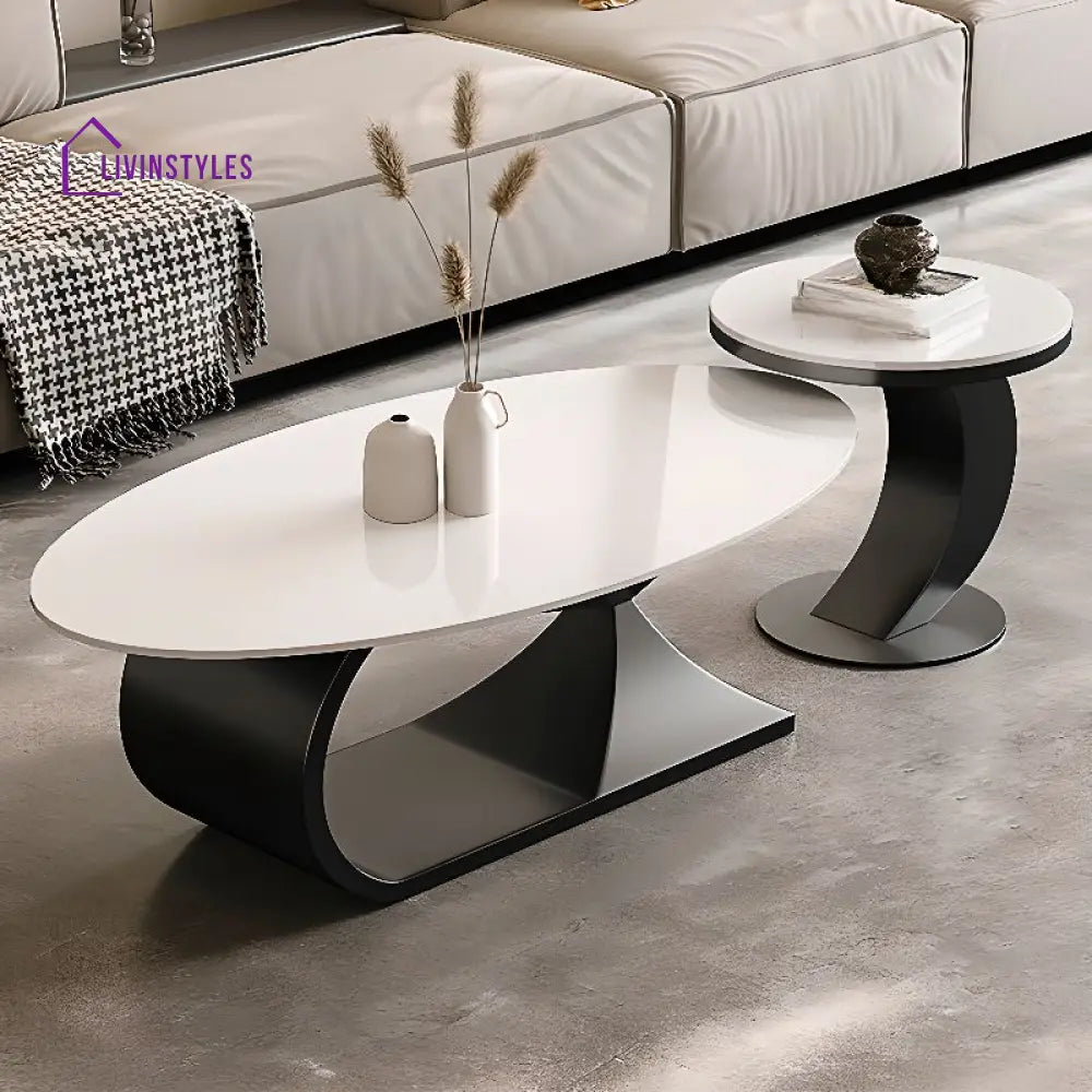 Eshani Stainless Steel Frame Coffee Table for Living Room