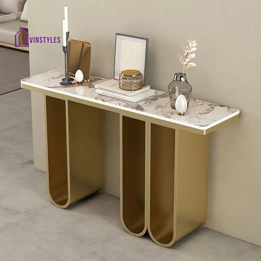Eshant Stainless Steel Living Room Console Table