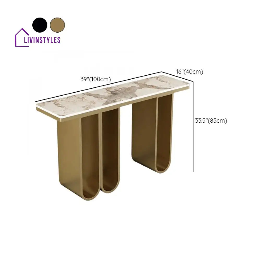 Eshant Stainless Steel Living Room Console Table