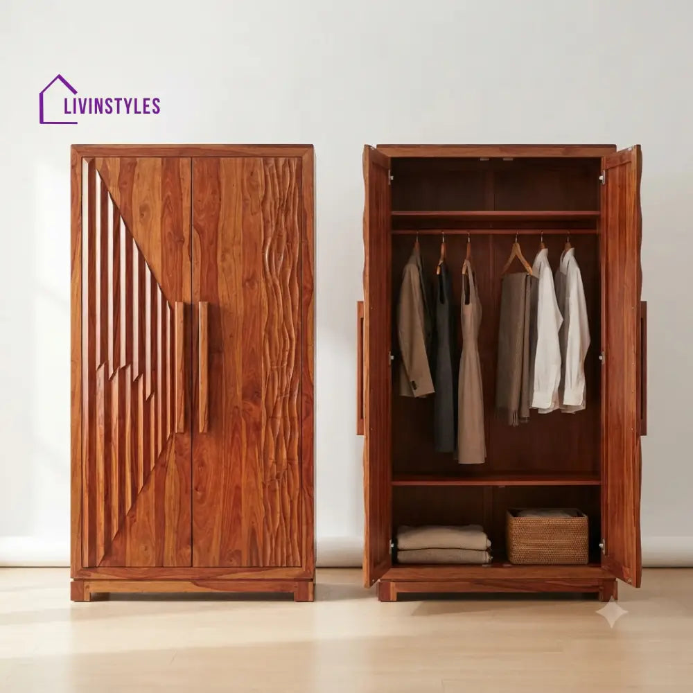 Eshika Wooden Wardrobe for Clothes | Cupboard for Clothes