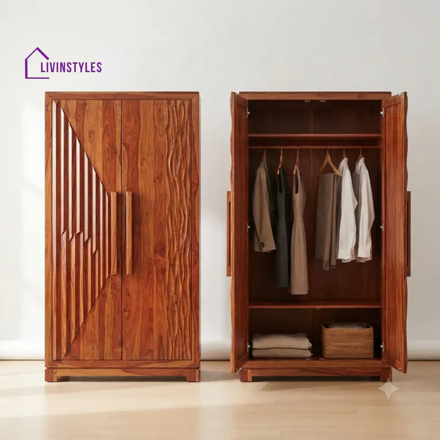 Eshika Wooden Wardrobe for Clothes | Cupboard for Clothes