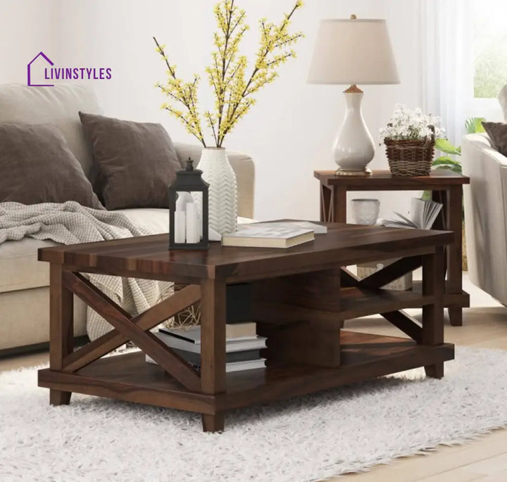 Eshita Solid Wood Coffee Table For Living Room
