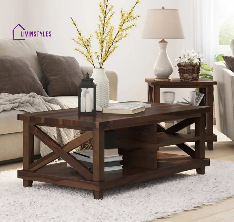 Eshita Solid Wood Coffee Table For Living Room
