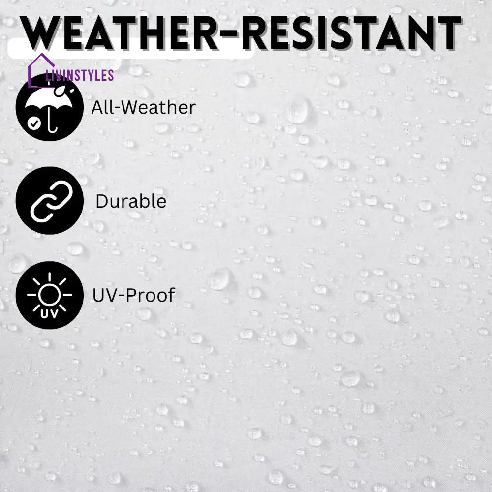 Eshwari Side Pole Square Shape Outdoor Umbrella With Marble Base (White) Patio Umbrella