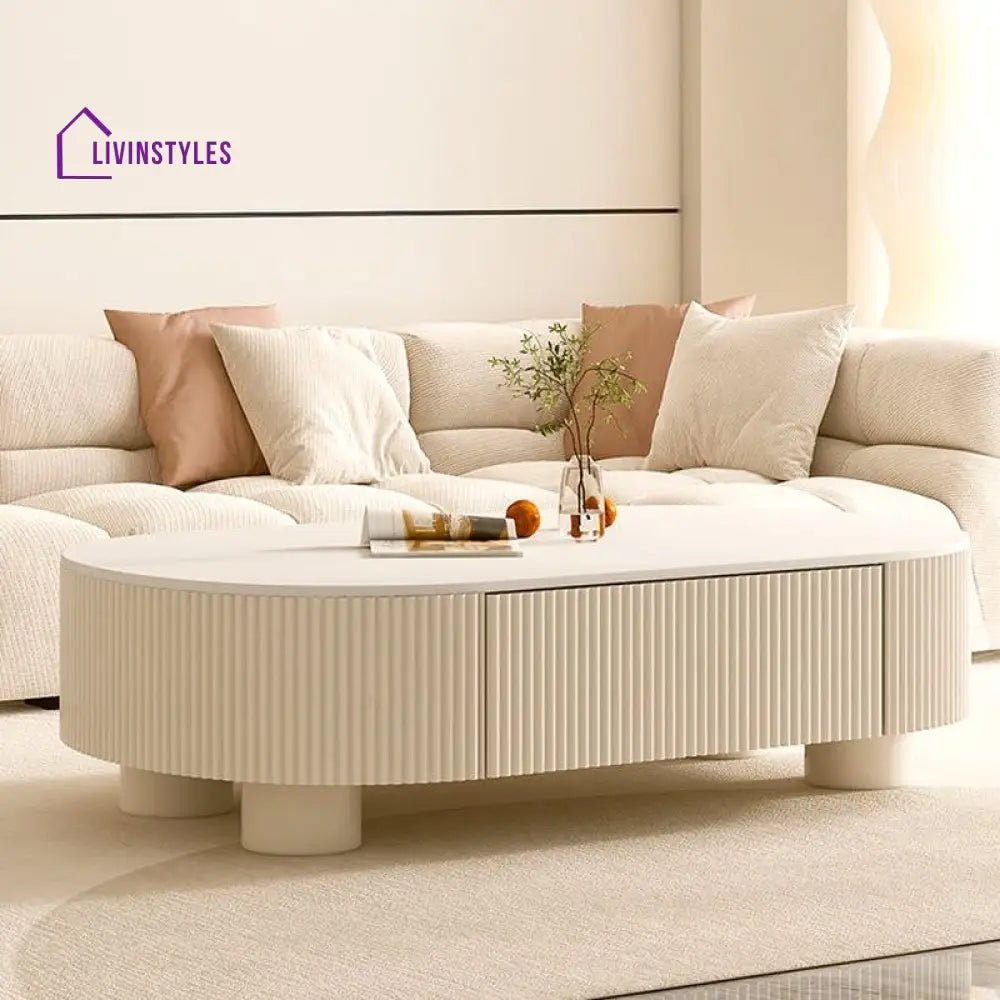 Eska Coffee Table for Living Room | White Finish