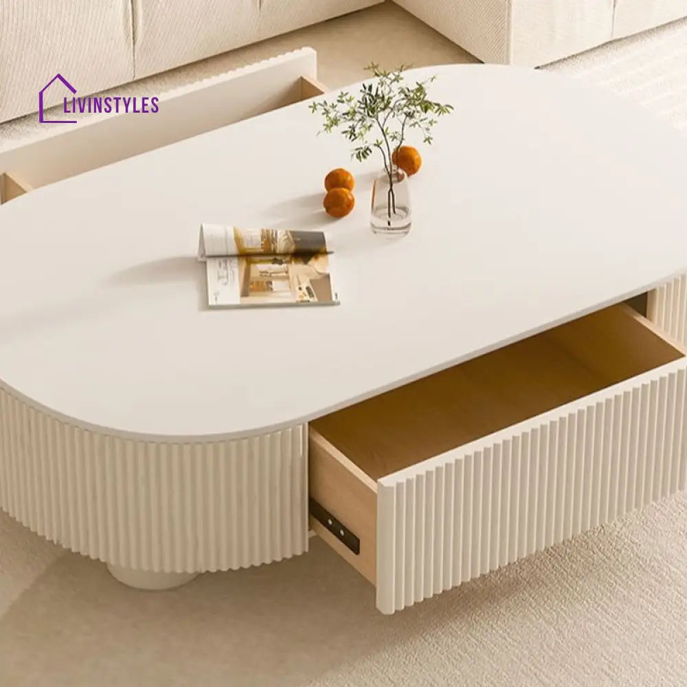 Eska Coffee Table for Living Room | White Finish