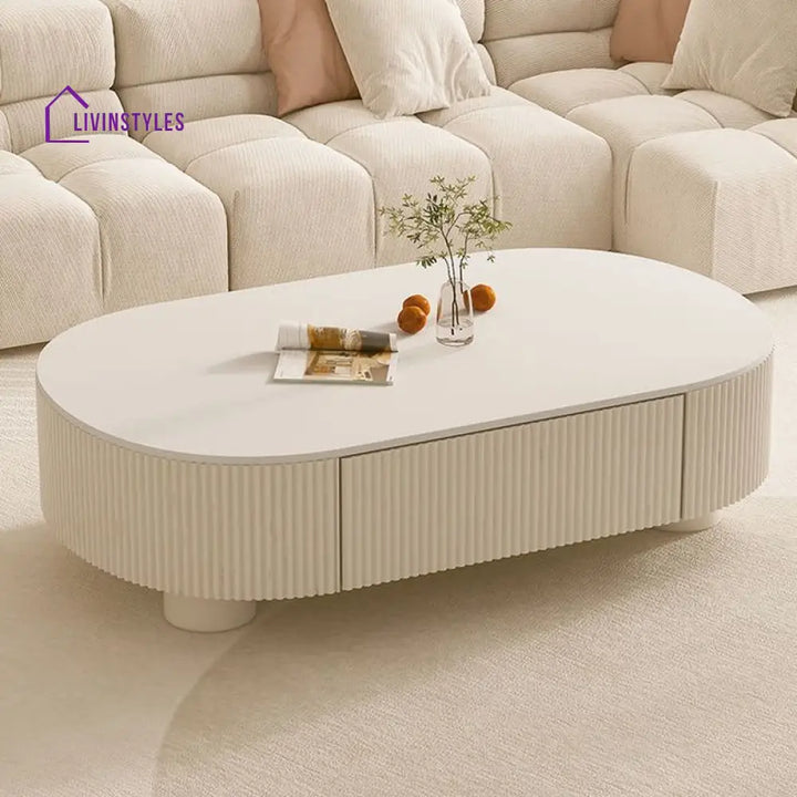 Eska Coffee Table for Living Room | White Finish