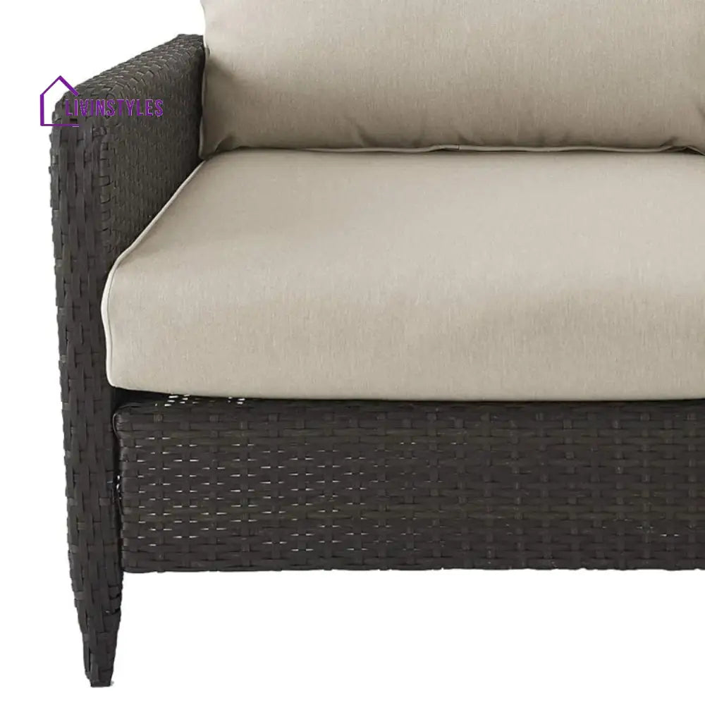 Esmeray Outdoor Wicker Single Seater Loveseat Sofa - Sofa Set
