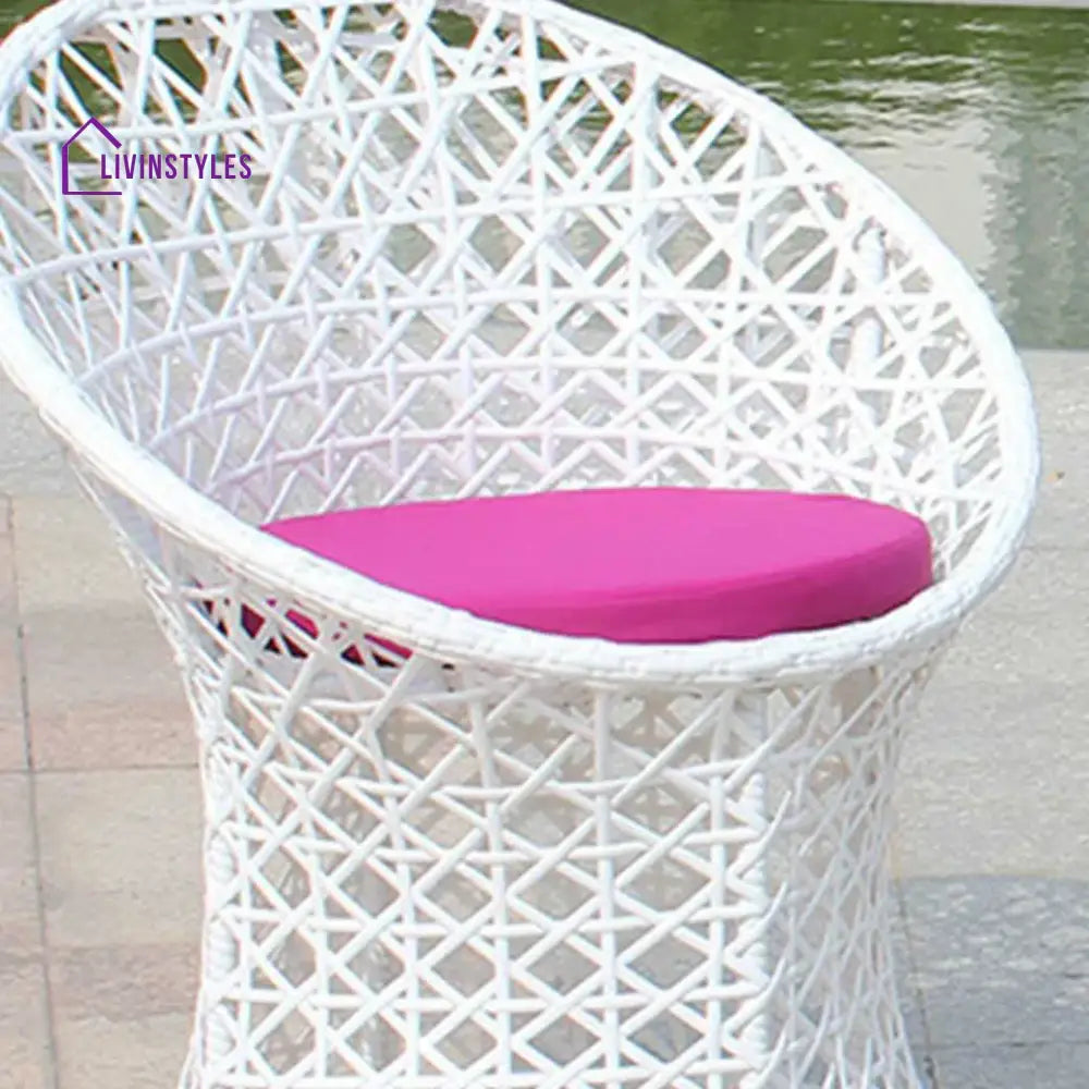 Espiridión Outdoor Patio Seating Set 2 Chairs and 1 Table Set (White) - Coffee Table Sets