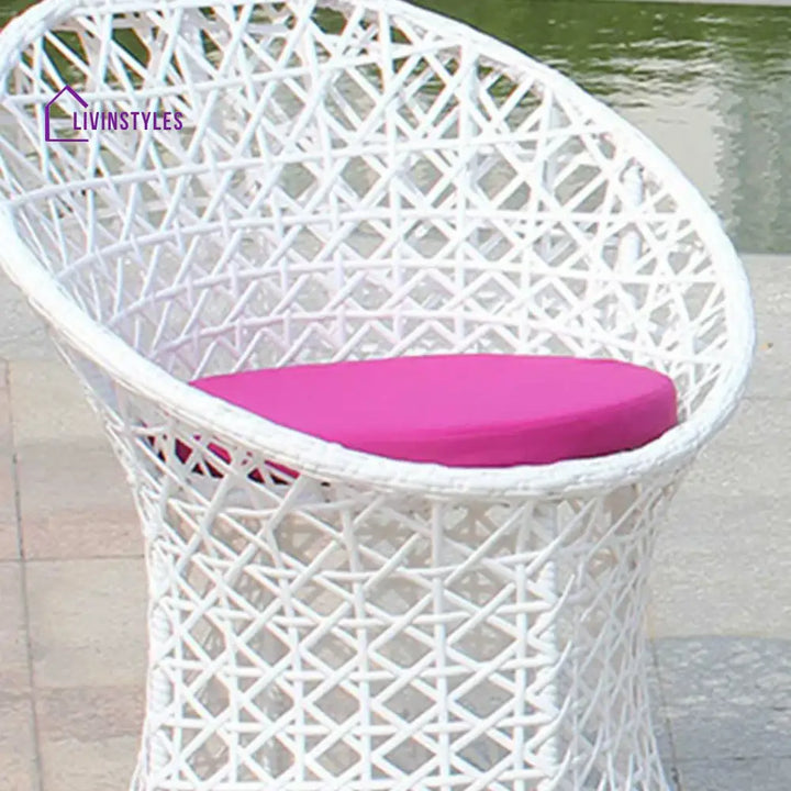 Espiridión Outdoor Patio Seating Set 2 Chairs and 1 Table Set (White) - Coffee Table Sets