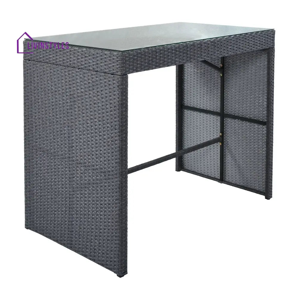 Espiritu Outdoor Bar Sets 4 Stools and 1 Table Patio Bar Set (Grey) - Bar Sets