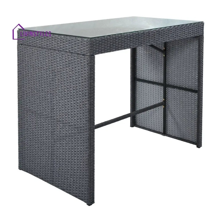 Espiritu Outdoor Bar Sets 4 Stools and 1 Table Patio Bar Set (Grey) - Bar Sets