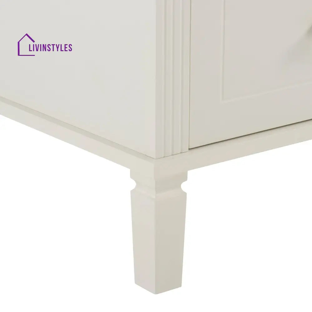 Esteban Mango Wood Storage Cupboard with Seat - White - Storage Cabinet