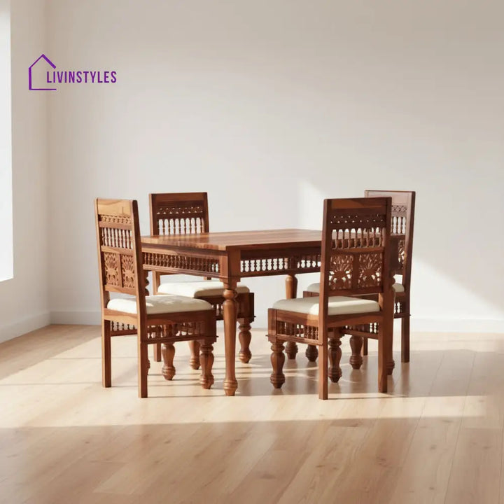 Estela Sheesham Wood dining table set HONEY / 2 SEATER