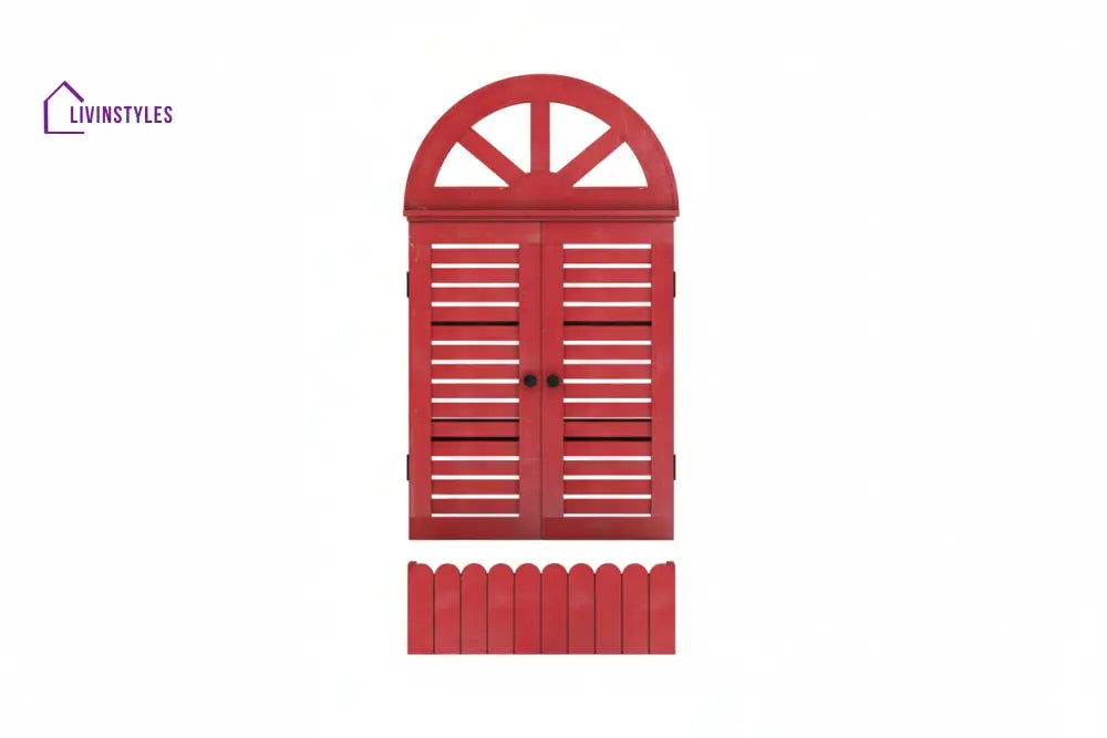 Estela Wooden Window Frame (Red)