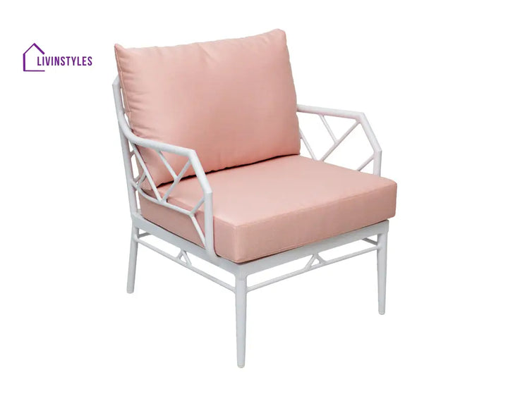 Ettore Outdoor Sofa Set 3 Seater 2 Single Seater,and 1 Center Table (White) - Sofa Sets
