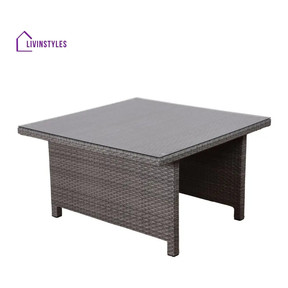 Eula Outdoor Patio Dining Set 4 Stools and 1 Table (Gray) - Dining sets