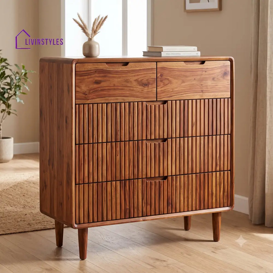 Eulalie Premium Wooden Chest of Drawers for Bedroom | Living Room