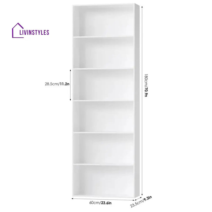 Eva Engineered Wood Bookshelves | Bookshelf for Living Room | Bedroom | Drawing Room | Study Room