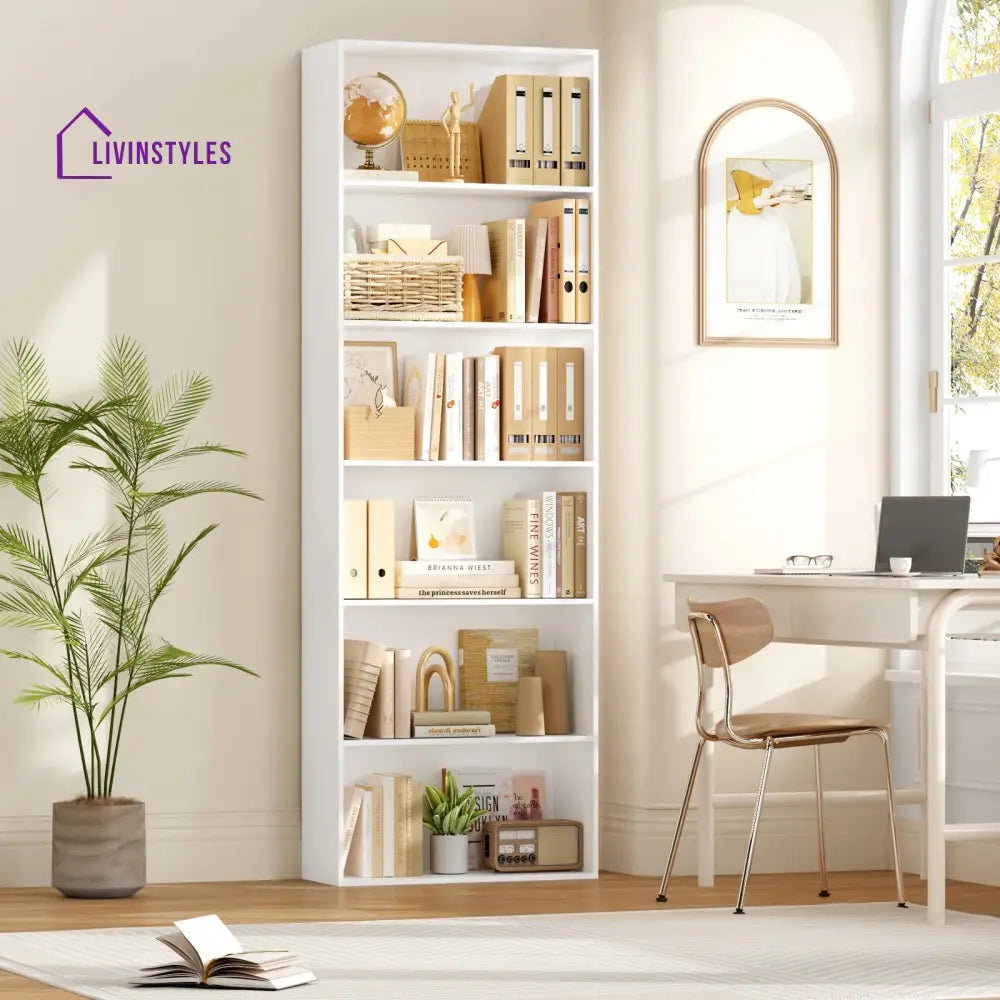 Eva Engineered Wood Bookshelves | Bookshelf for Living Room | Bedroom | Drawing Room | Study Room