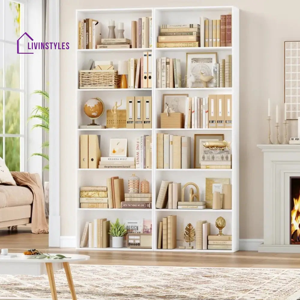 Eva Engineered Wood Bookshelves | Bookshelf for Living Room | Bedroom | Drawing Room | Study Room