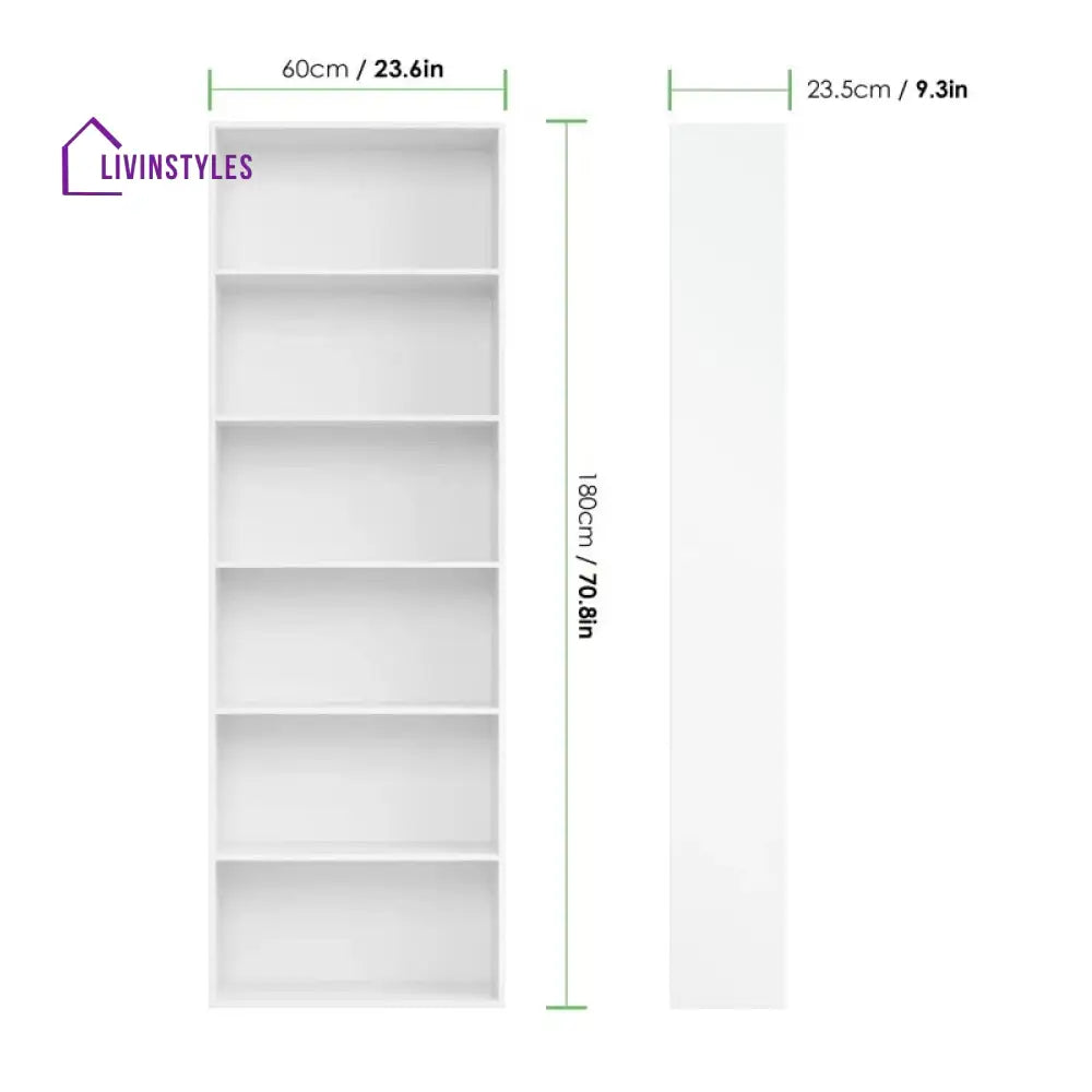 Eva Engineered Wood Bookshelves | Bookshelf for Living Room | Bedroom | Drawing Room | Study Room