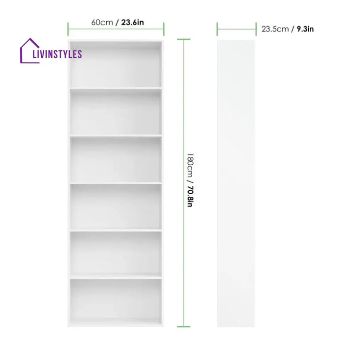 Eva Engineered Wood Bookshelves | Bookshelf for Living Room | Bedroom | Drawing Room | Study Room
