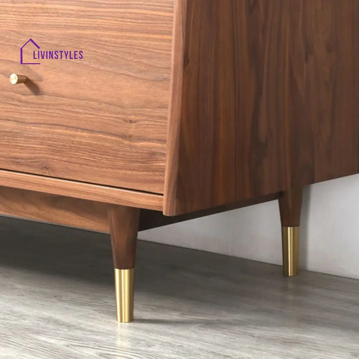 Eva Solid Walnut Wood Chest of Drawers for Luxury Homes