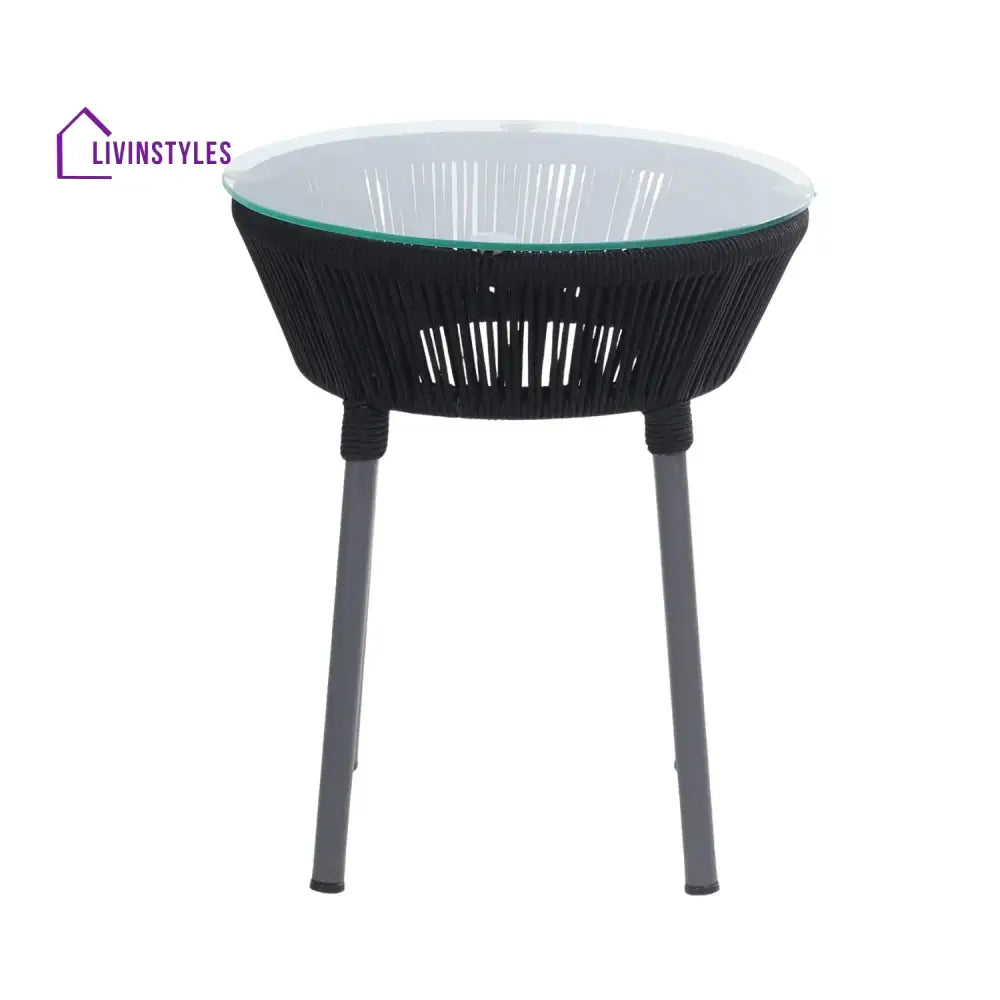 Evelina 3-Piece Outdoor Grey Rope Patio Set - Patio Set