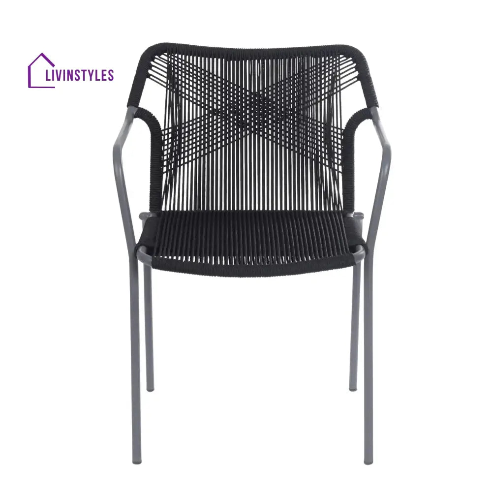 Evelina 3-Piece Outdoor Grey Rope Patio Set - Patio Set