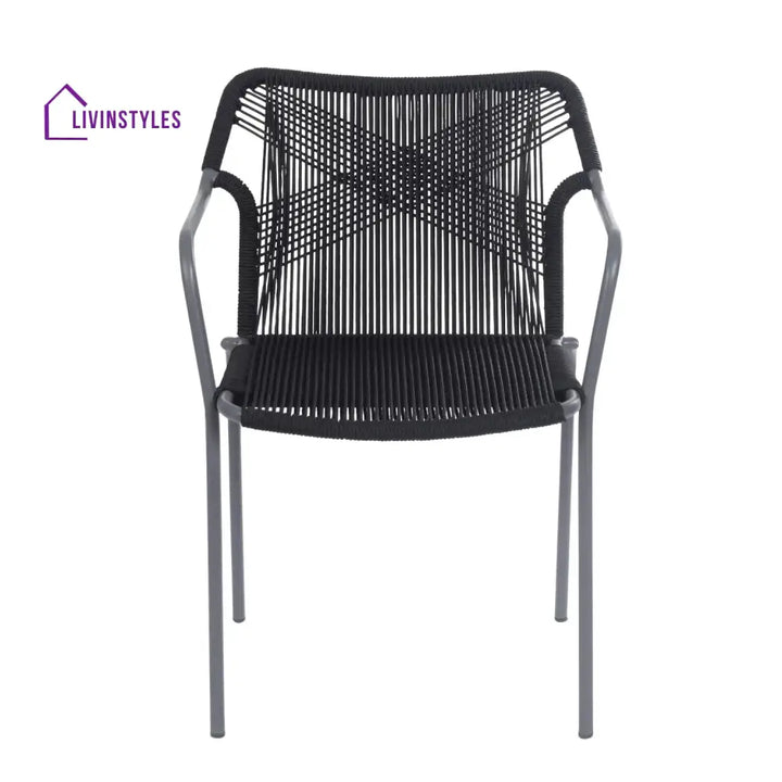 Evelina 3-Piece Outdoor Grey Rope Patio Set - Patio Set
