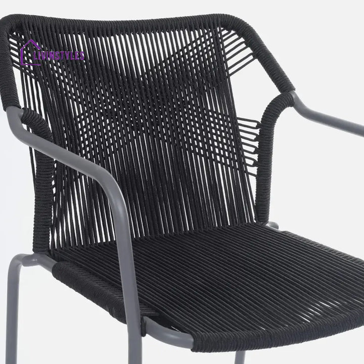 Evelina 3-Piece Outdoor Grey Rope Patio Set - Patio Set