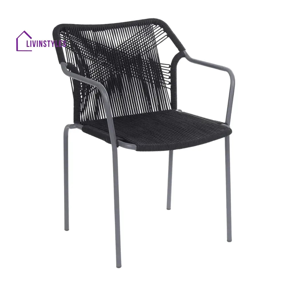 Evelina 3-Piece Outdoor Grey Rope Patio Set - Patio Set