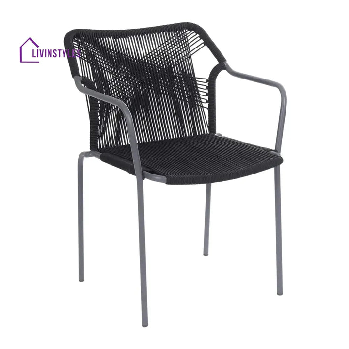 Evelina 3-Piece Outdoor Grey Rope Patio Set - Patio Set