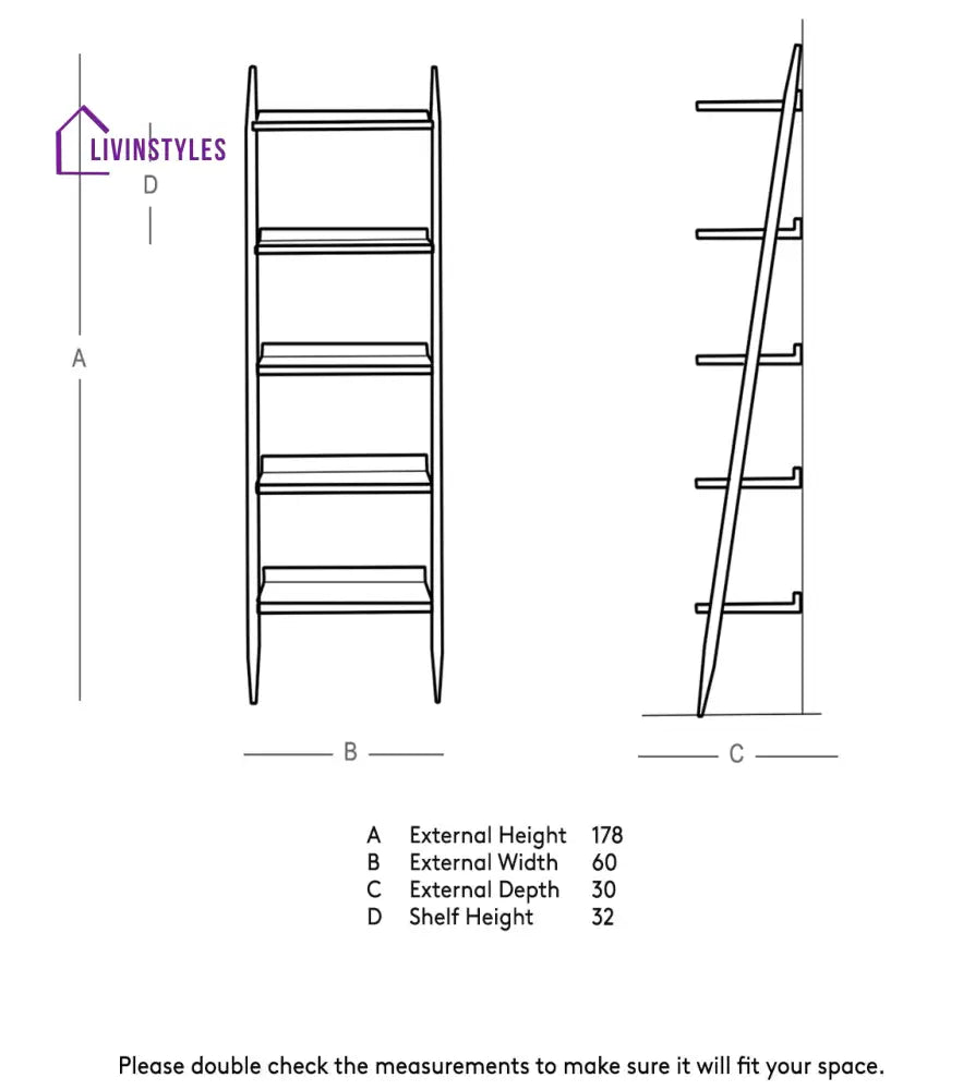 Evelina Ladder bookshelf Book Shelf