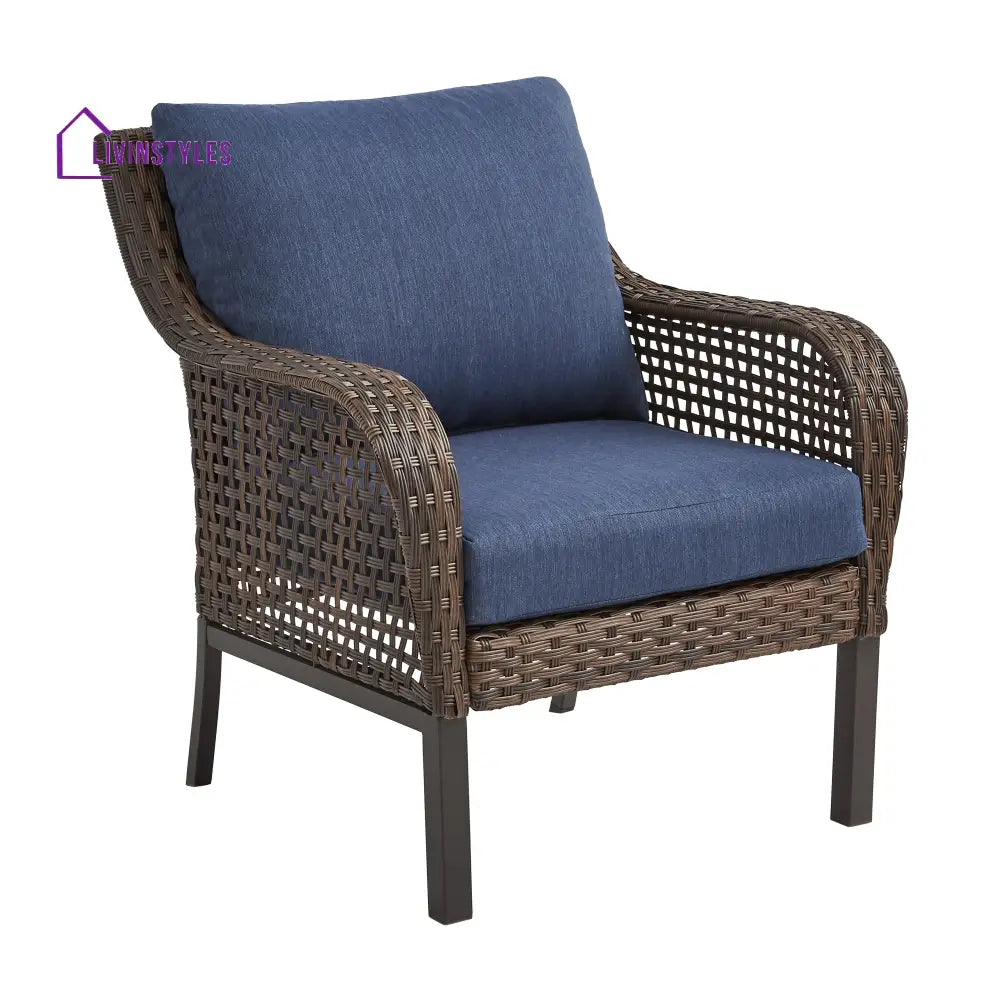 Eveline Outdoor Sofa Set 2 Seater 2 Single seater and 1 Center Table (Brown) - Sofa Sets