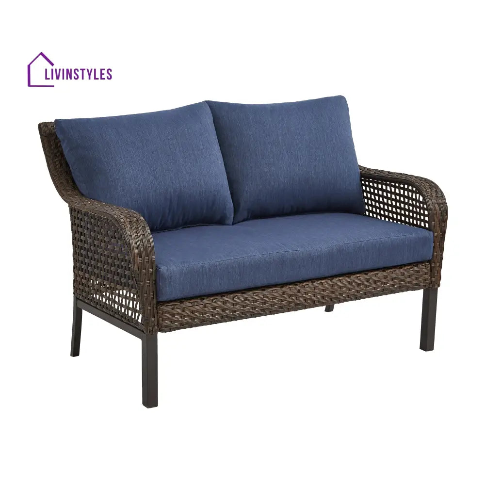 Eveline Outdoor Sofa Set 2 Seater 2 Single seater and 1 Center Table (Brown) - Sofa Sets