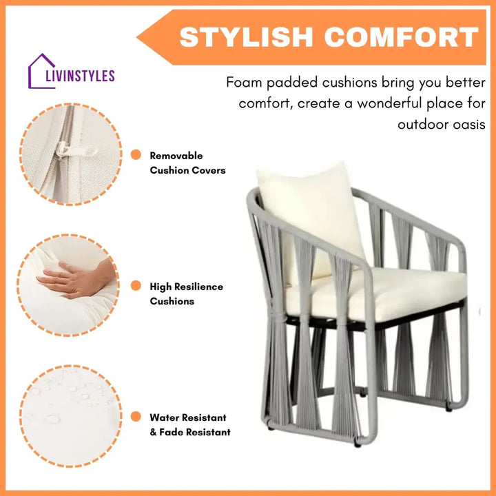 Everleigh Outdoor Rope 3-Piece Patio Set - Patio Set