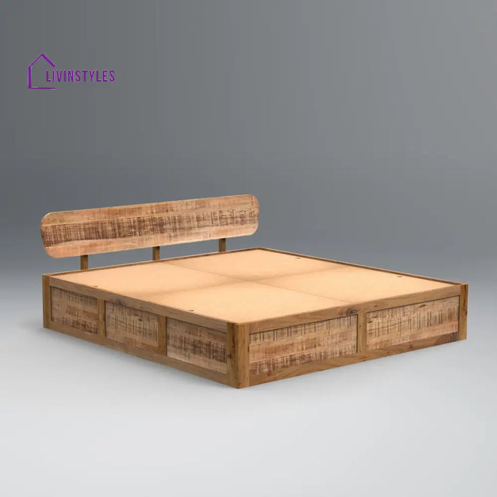 Evgenia Aara Cut Bed Mango And Acacia Wood In Finish Natural