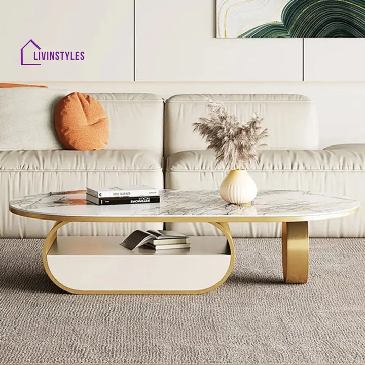 Evgenia Luxurious White Centre Table With Storage