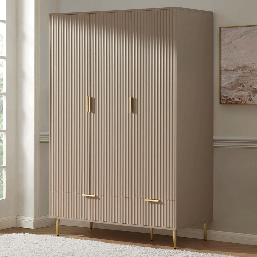 Abel 3 Door Wardrobe with Drawers Wardrobe