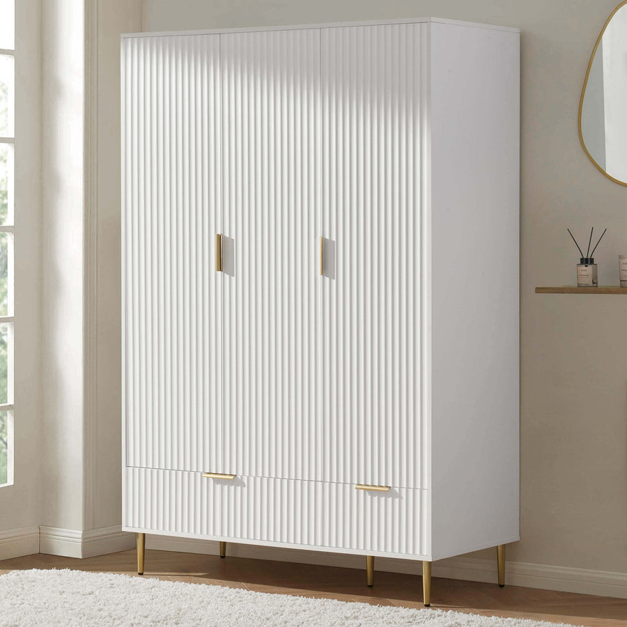 Alan 3 Door Wardrobe with Drawers Wardrobe