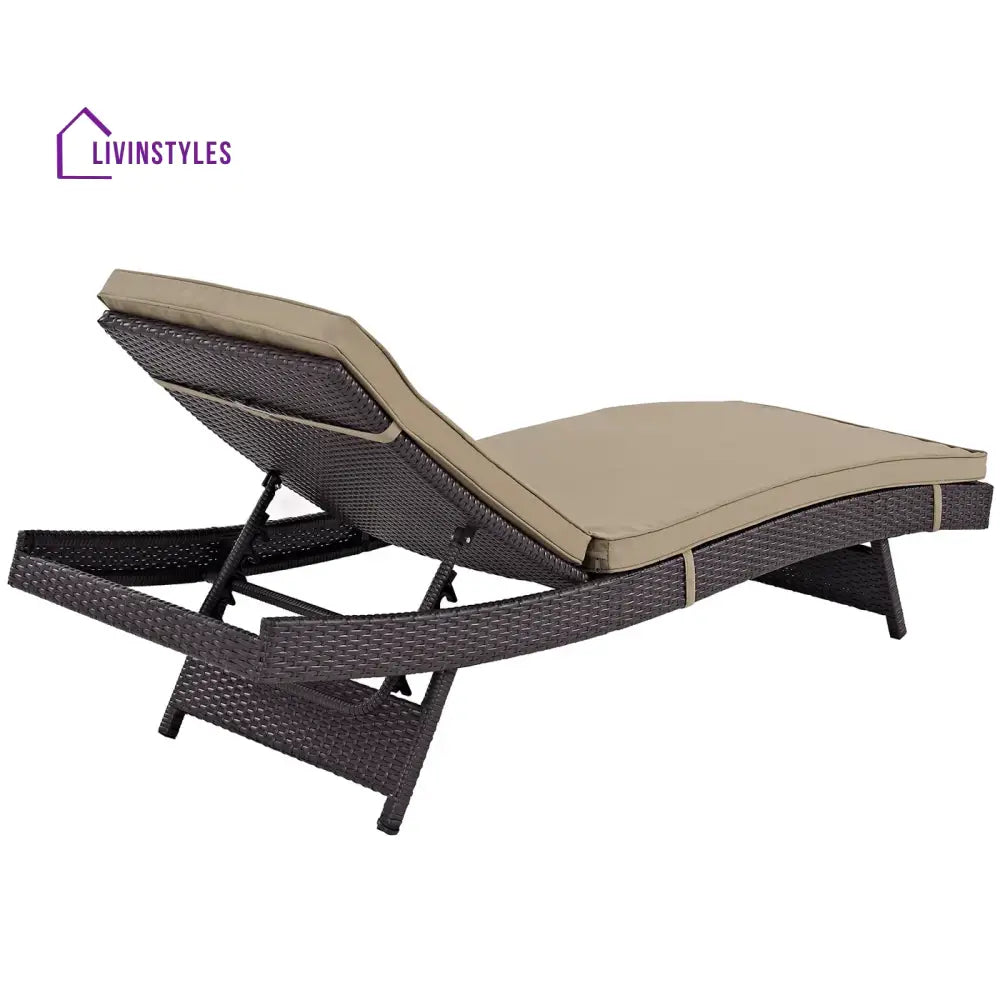 Evita Outdoor Swimming Poolside Lounger Set of 2 (Brown) - Loungers