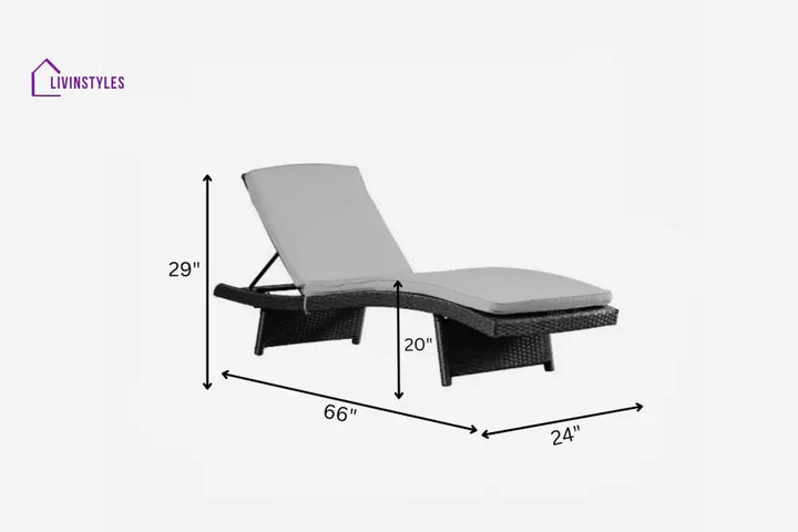 Evita Outdoor Swimming Poolside Lounger Set of 2 (Brown) - Loungers