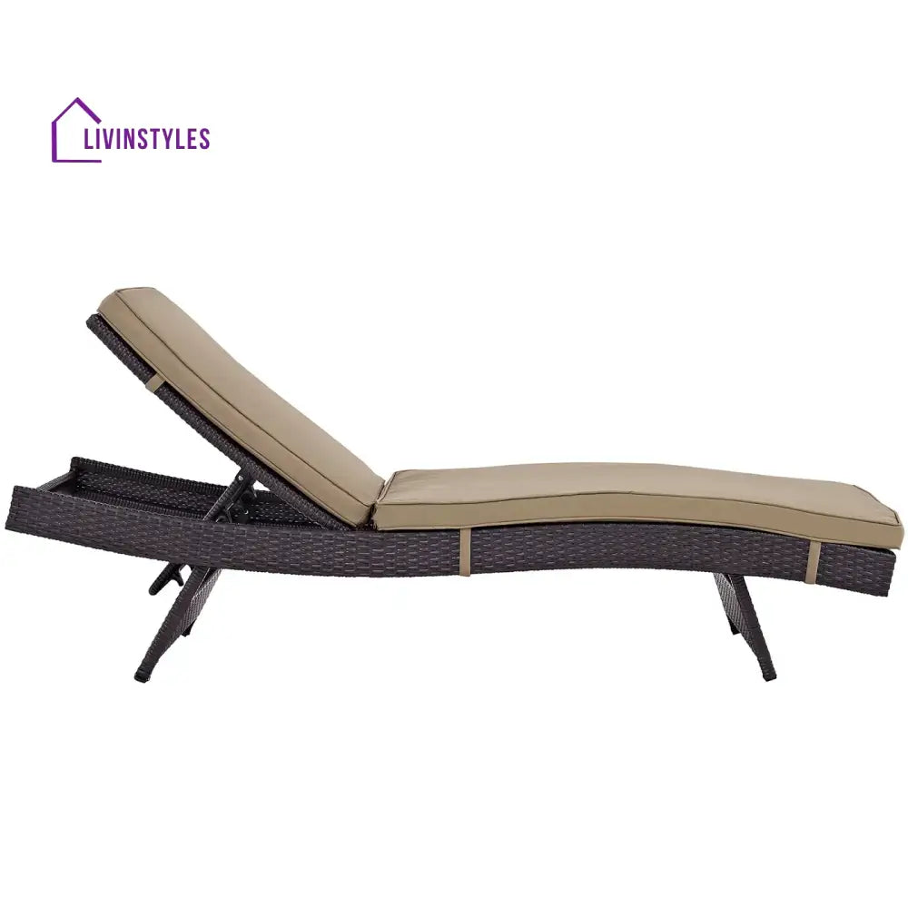 Evita Outdoor Swimming Poolside Lounger Set of 2 (Brown) - Loungers