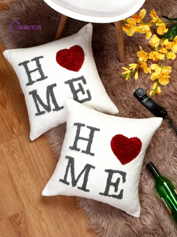 Eyda 100% Cotton Tufted Cushion Cover Set Of 2