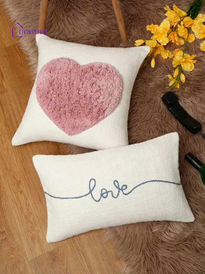 Eyda 100% Cotton Tufted Cushion Cover Set Of 2